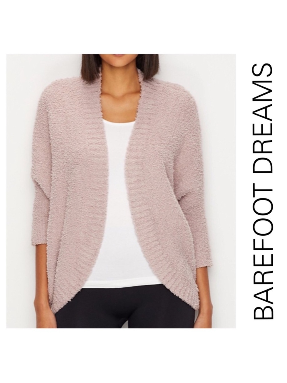 Barefoot Dreams Cocoon Cardigan Blush Pink Shrug, size small